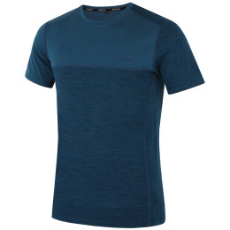 Camiseta de hombre MOOA MerinoSilk Block 160 short azul lagoon blue