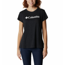 Camiseta de mujer Columbia Trek Ss Graphic Tee negro Black Heather, Gem Columbia