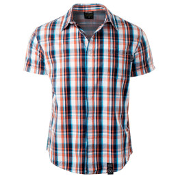Camisa de hombre Elbrus Lattice naranja Blue/Navy/OrangeCheck