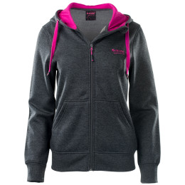Sudadera de mujer Hi-Tec Lady Silian gris DarkGrayMelange/FuchsiaFestival