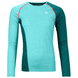 Camiseta funcional de mujer Ortovox W's 120 Cool Tec Fast Upward LS azul Ice Waterfall Blend