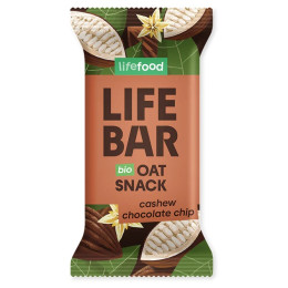 Barrita Lifefood Lifebar Oat Snack s kousky čokolády a kešu BIO 40 g