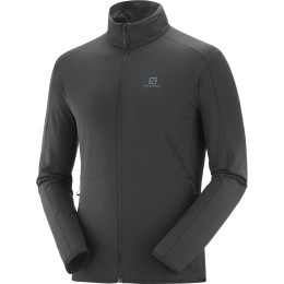Sudadera de hombre Salomon Outrack Full Zip Mid M negro Black