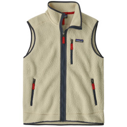 Chaleco de hombre Patagonia Men's Retro Pile Fleece Vest beige Pelican w/Smolder Blue