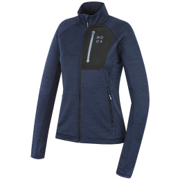 Sudadera de mujer MOOA Nyore Grid 220 azul oscuro navy melange