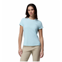 Camiseta de mujer Columbia Zero Rules™ Light SS Crew azul claro Marine Light