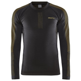 Camiseta funcional de hombre Craft Adv Warm Intensity Ls (2022) negro/marrón Slate-Amber