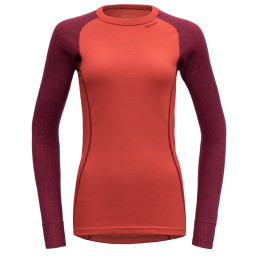 Camiseta funcional de mujer Devold Duo Active Woman Shirt LS rojo Beetroot