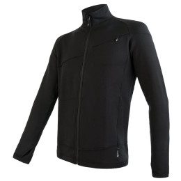 Sudadera funcional de hombre Sensor Tecnostretch, celozip negro