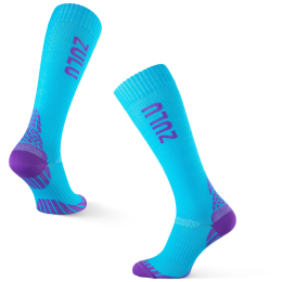 Medias de compresión Zulu Run Compression azul/violeta blue/violet