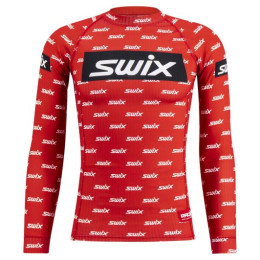 Camiseta funcional de hombre Swix RaceX rojo/blanco Swix Red Logo