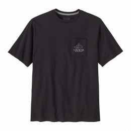 Camiseta de hombre Patagonia M's Chouinard Crest Pocket Responsibili-Tee negro Ink Black