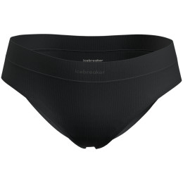 Bragas funcionales para mujer Icebreaker W Mer Rib Lotus Hipster negro Black