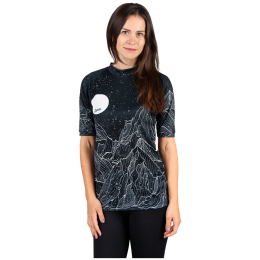 Camiseta funcional de mujer Drexiss All Diamond Beach Black Coolmax