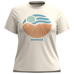 Camiseta de mujer Smartwool Horizon View Short Sleeve Graphic Tee beige almond