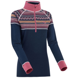 Camiseta funcional de mujer Kari Traa Løkke H/Z azul/rosa marin