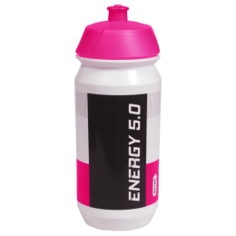 Botella de ciclismo Just One Energy 5.0 500 ml blanco/rosa