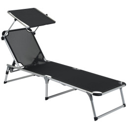 Tumbona de playa Bo-Camp Florence Sun lounger negro Anthracite