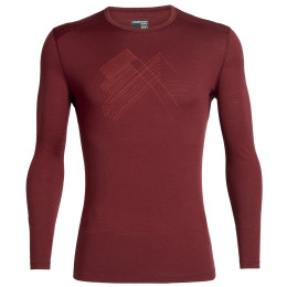 Camiseta de hombre Icebreaker M 200 Oasis LS Crewe Snap Head burdeos Cabernet