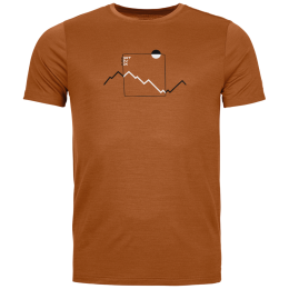 Camiseta de hombre Ortovox 150 Cool Peak Focus Ts Men's marrón Bristle Brown