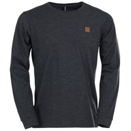 Camiseta funcional de hombre Fundango Justin Longsleeve T-shirt negro black heather