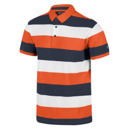 Camiseta de hombre Regatta Maxen azul/naranja Navy Stripe