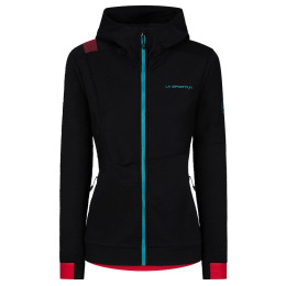 Sudadera de mujer La Sportiva Mood Hoody W negro/rosa Black/Hibiscus