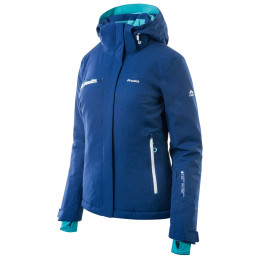 Chaqueta de mujer Elbrus Lille wo´s azul NavyMelange/FlowersPrint/ViridianGreen
