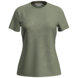 Camiseta de mujer Icebreaker W Mer 150 Tech Lite SS T Winter Flo verde Lichen