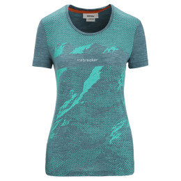 Camiseta funcional de mujer Icebreaker Women Sphere II SS Tee Trail verde Green Glory Heather