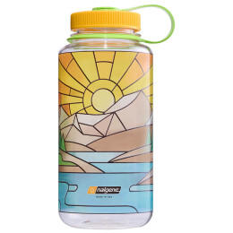 Botella Nalgene Wide Mouth 1l Clear Stained Glass amarillo clear