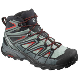 Calzado de hombre Salomon X Ultra 3 Mid GTX Bossa Nova gris/rojo Lead/StormyWeather/BossaNova