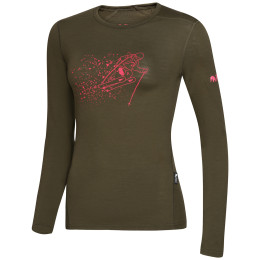 Camiseta de mujer Zulu Merino Skier 160 Long verde Olive