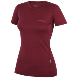 Camiseta de mujer Zulu Merino 160 Short 4C burdeos wine
