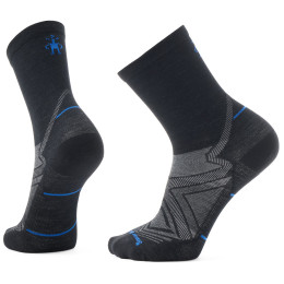 Calcetines Smartwool Run Zero Cushion Mid Crew negro/gris Black