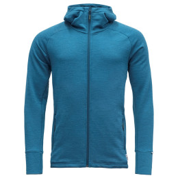 Sudadera de hombre Devold Nibba Man Jacket W/Hood azul Blue Melange