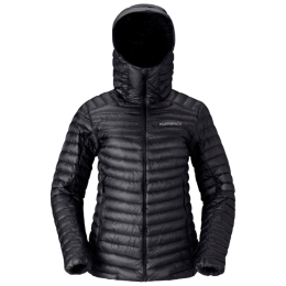 Chaqueta de plumón para mujer Norrona trollveggen down800 super light Hood negro Caviar Black