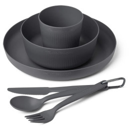 Vajilla Sea to Summit Camp Dinnerware Set - 6 pcs gris Charcoal