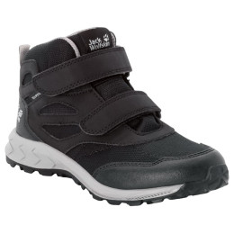 Calzado para niños Jack Wolfskin Woodland Texapore Mid Vc K negro/gris black / grey