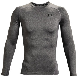 Camiseta funcional de hombre Under Armour HG Armour Comp LS gris CarbonHeather//Black