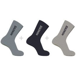 Calcetines Salomon Everyday Crew 3-Pack gris carbon