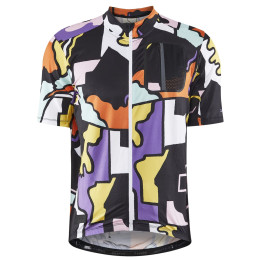 Maillot de ciclismo de hombre Craft ADV Bike Offroad SS amarillo/violeta Multi-Gum