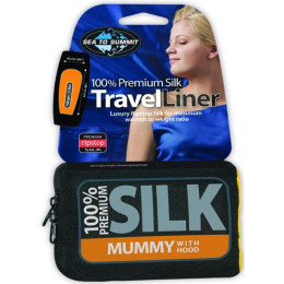 Forro para saco de dormir Sea to Summit Silk Liner Stretch Panel Mummy azul PacificBlue
