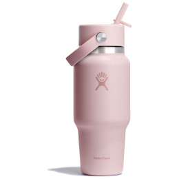 Taza térmica Hydro Flask Wide Flex Straw Travel Bottle 24 Oz rosa claro trillium