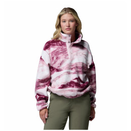 Sudadera de mujer Columbia Helvetia™ II Printed Cropped Half Snap