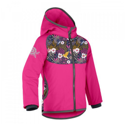 Chaqueta softshell para niños Unuo Softshell Fleece Basic rosa/azul