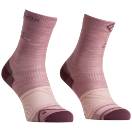 Calcetines de lana merino para mujer Ortovox Alpine Light Comp Mid Socks W rosa Dusk Rose