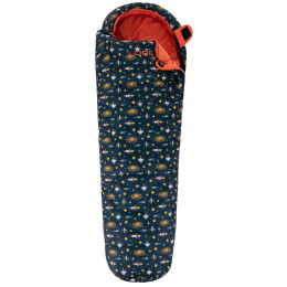 Saco de dormir para niños Loap Base Cosmo azul modrá/potisk