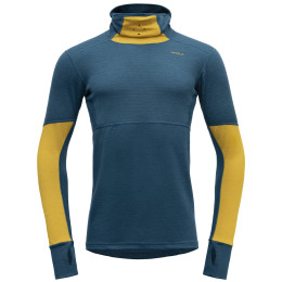 Sudadera funcional de hombre Devold Expedition Arctic Pro Hoodie azul/amarillo Flood