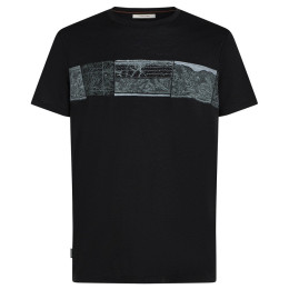 Camiseta de hombre Icebreaker Men Merino 150 Tech Lite SS Tee Elevation Line negro Black